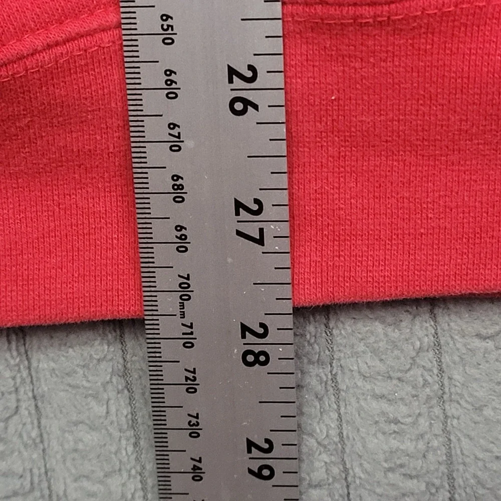 California Angels MLB Hoodie Mens Red Pullover Sweatshirt Graphic Large Majestic